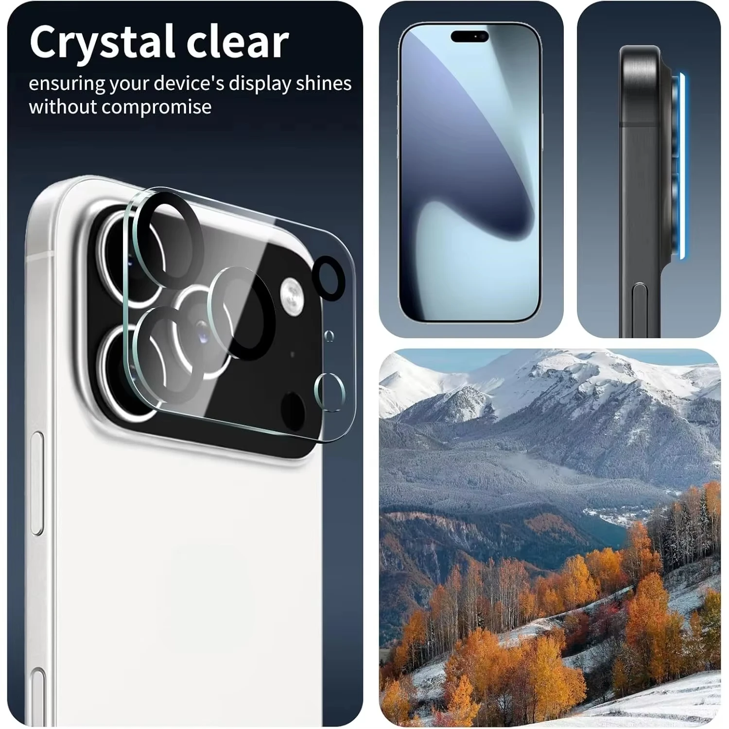 4PCS HD Camera Lens Protectors For iPhone 18 Pro Max 17 13 16 15 14 11 12 Mini Air Duo HD Clear Protective Lens Film Glass view 4