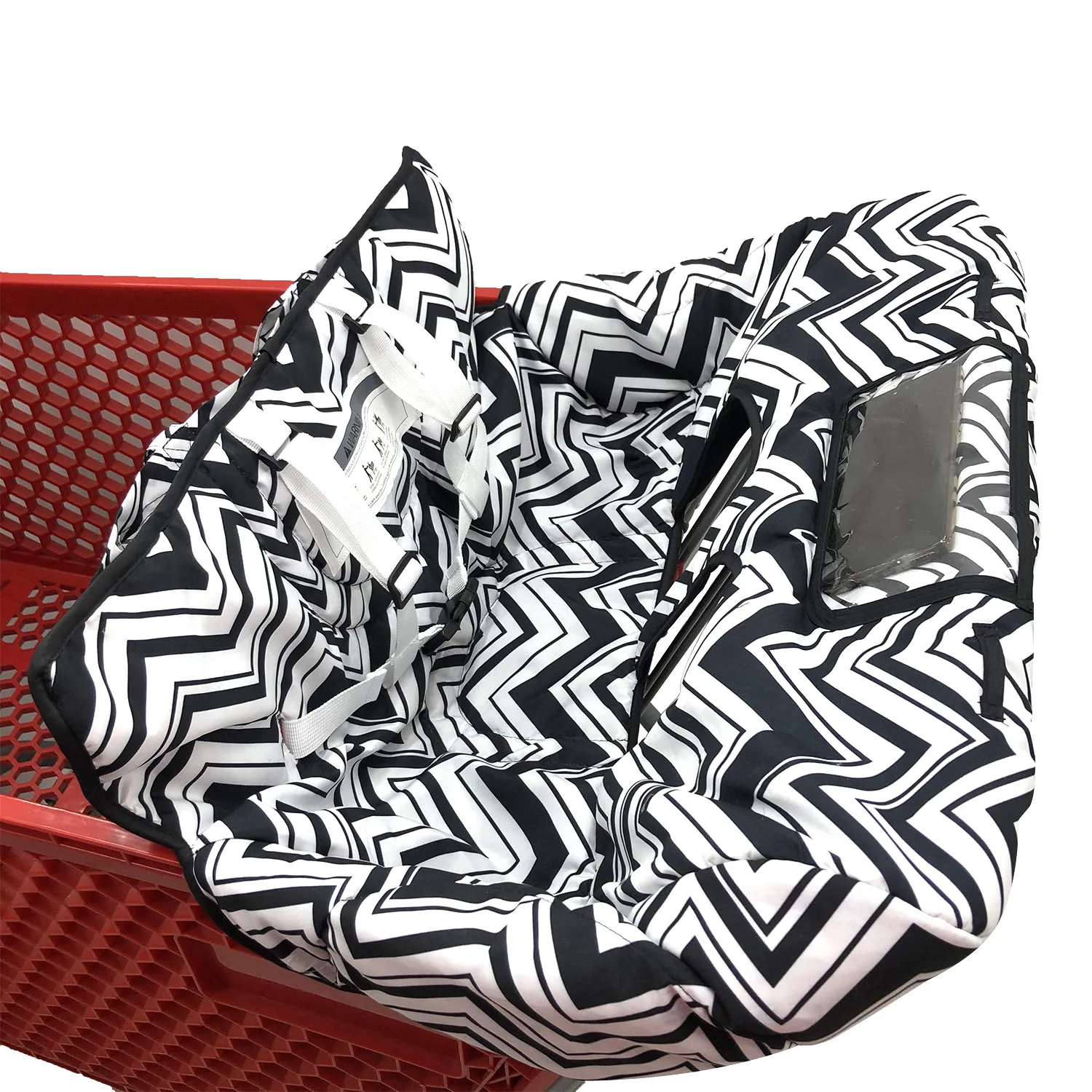 Premium Universal Shopping Cart & High Chair Cover, Soft Padded Cushion, Secure Harness, Quick Installation, Universal Fit