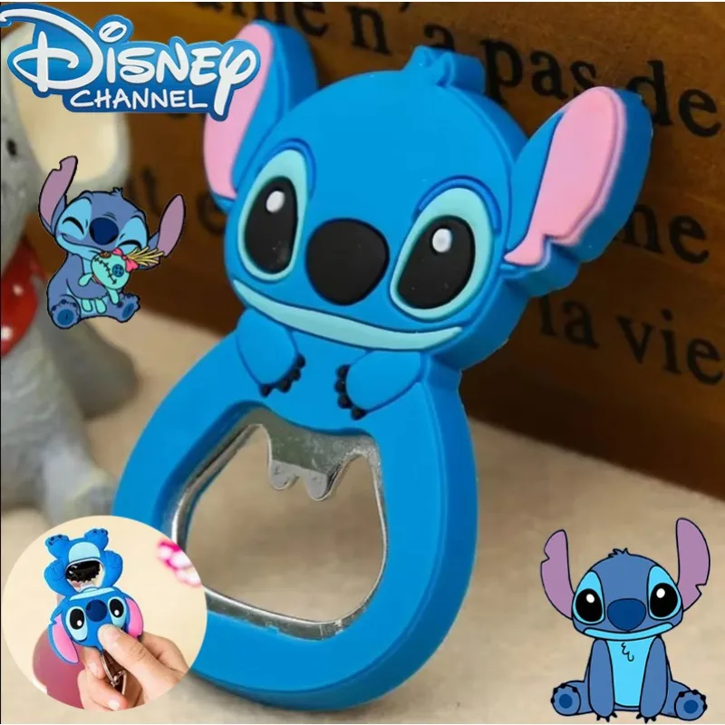 Disney Lilo & Stitch Cute PVC Bottle Opener Creativity Anime Figure Stitch Cute Cartoon Fridge Magnet Home Tavern Party Supplies