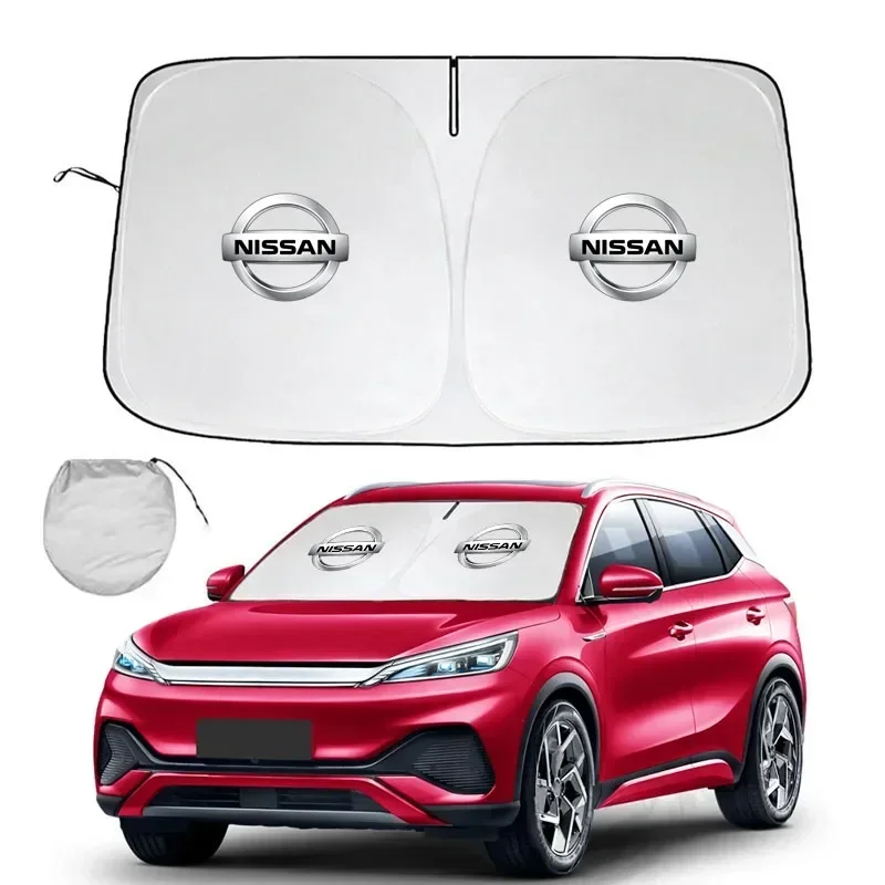 Car Sun Visor Front Windshield Sunshade Sun Protection Accessories For Nissan Qashqai j11 j10 Juke X Trail t32 Tiida Leaf Versa view 2