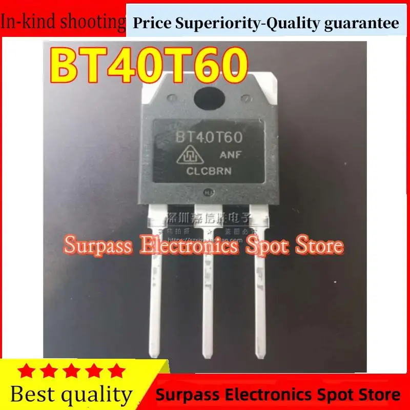 10PCS-100PCS  BT40T60 BT40N60 FGH40N60SFD 40A 600V IGBT TO-3P  Price Superiority-Quality guarantee