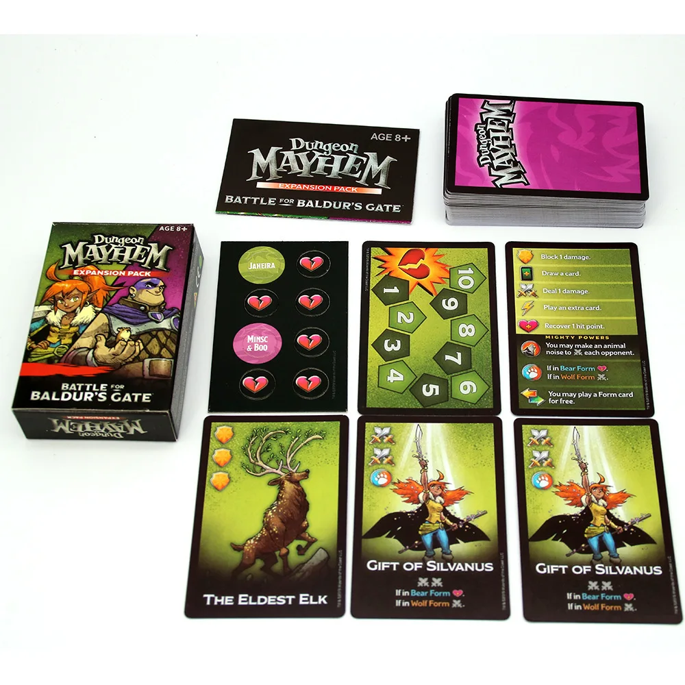 Board Game Card Dungeon Mayhem Chaos Dungeon Crazy Monster Strategy card Game in English friend party games board games