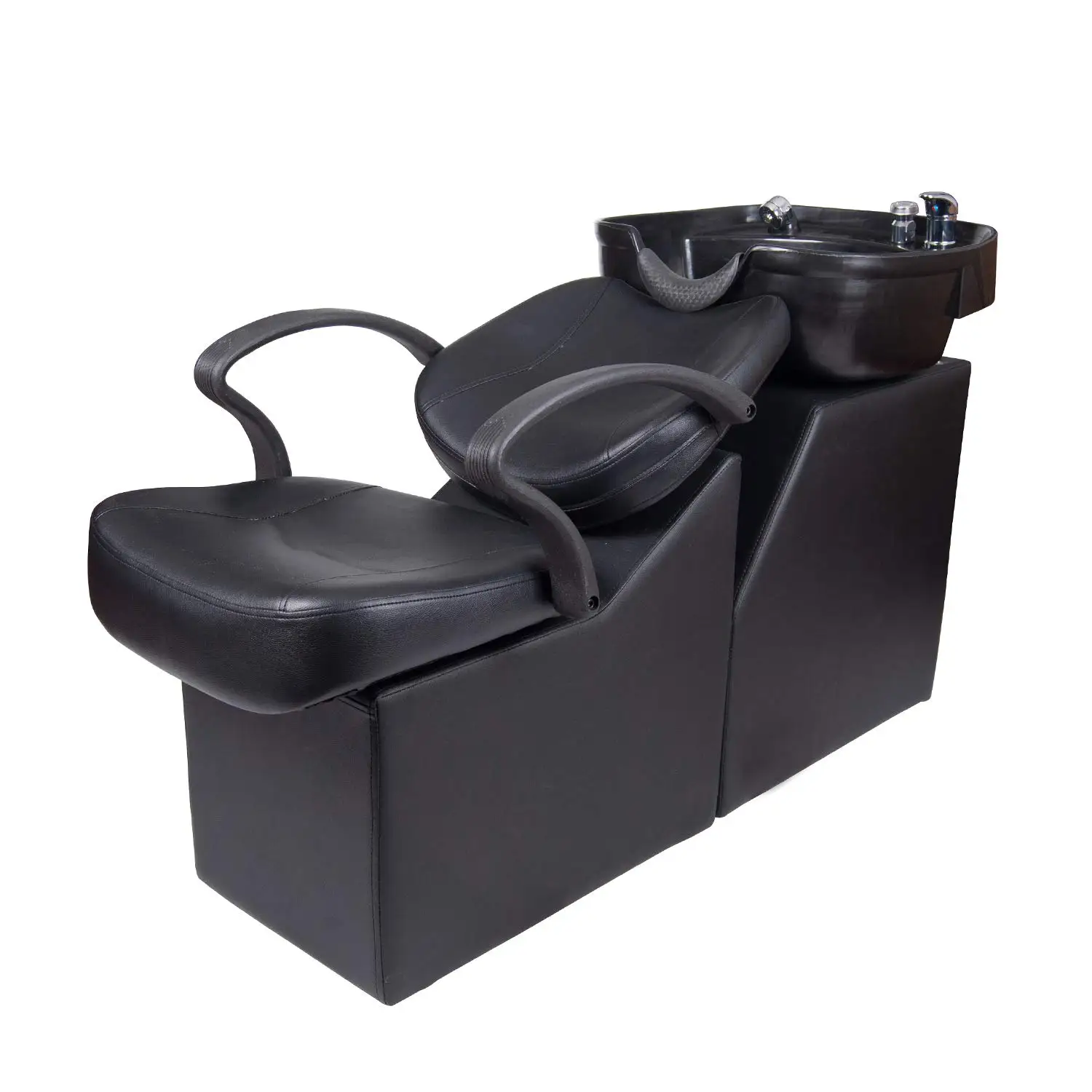 Aurora-silla de barbero de plástico ABS, sillón con lavado posterior, cuenco para champú, fregadero, Unidad de estación, equipo de salón de Spa, novedad