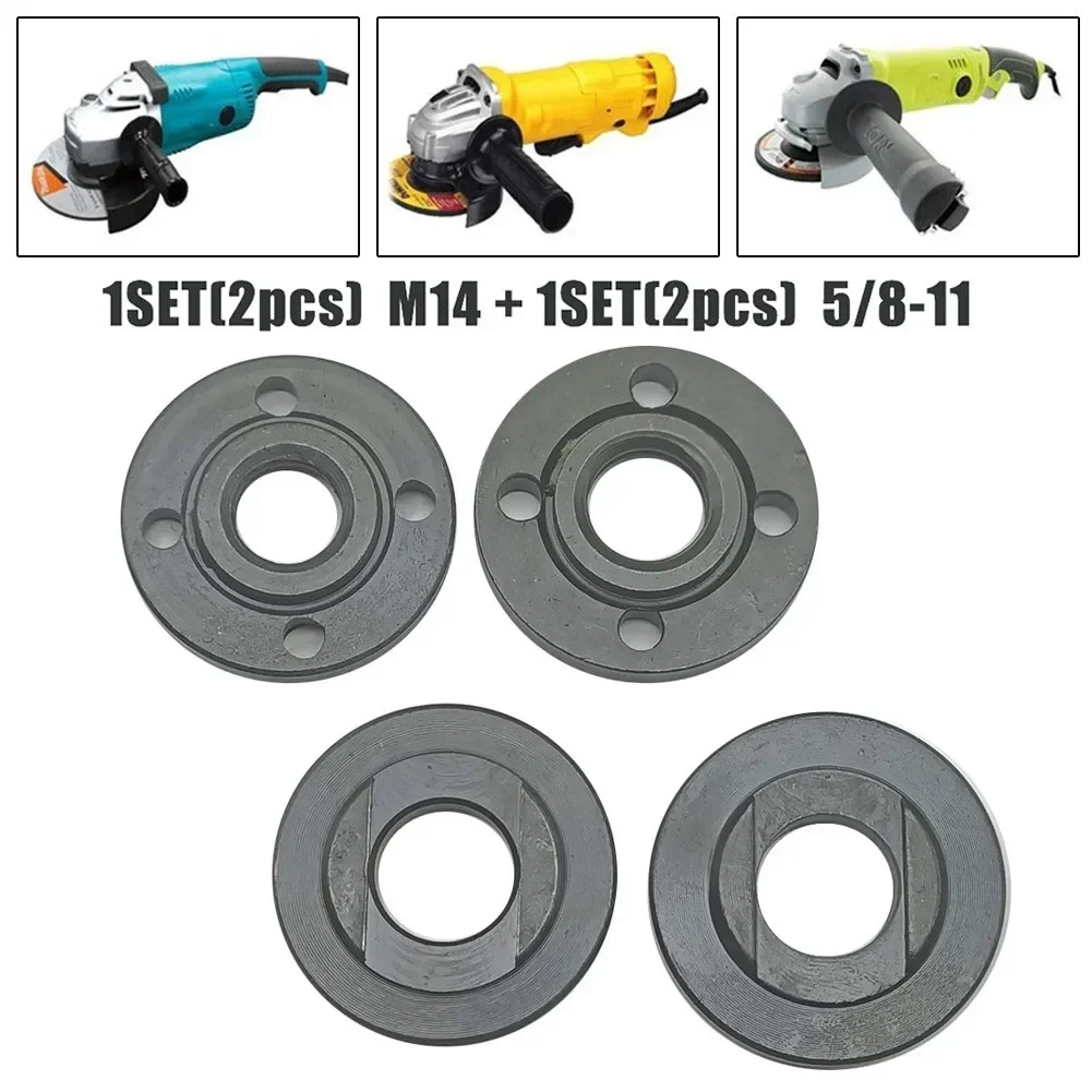 Angle Grinder Disc Holder Nuts Set Thread Replacement Angle Grinder Inner Outer Flange Nut 5/8-11 M16 2PCS