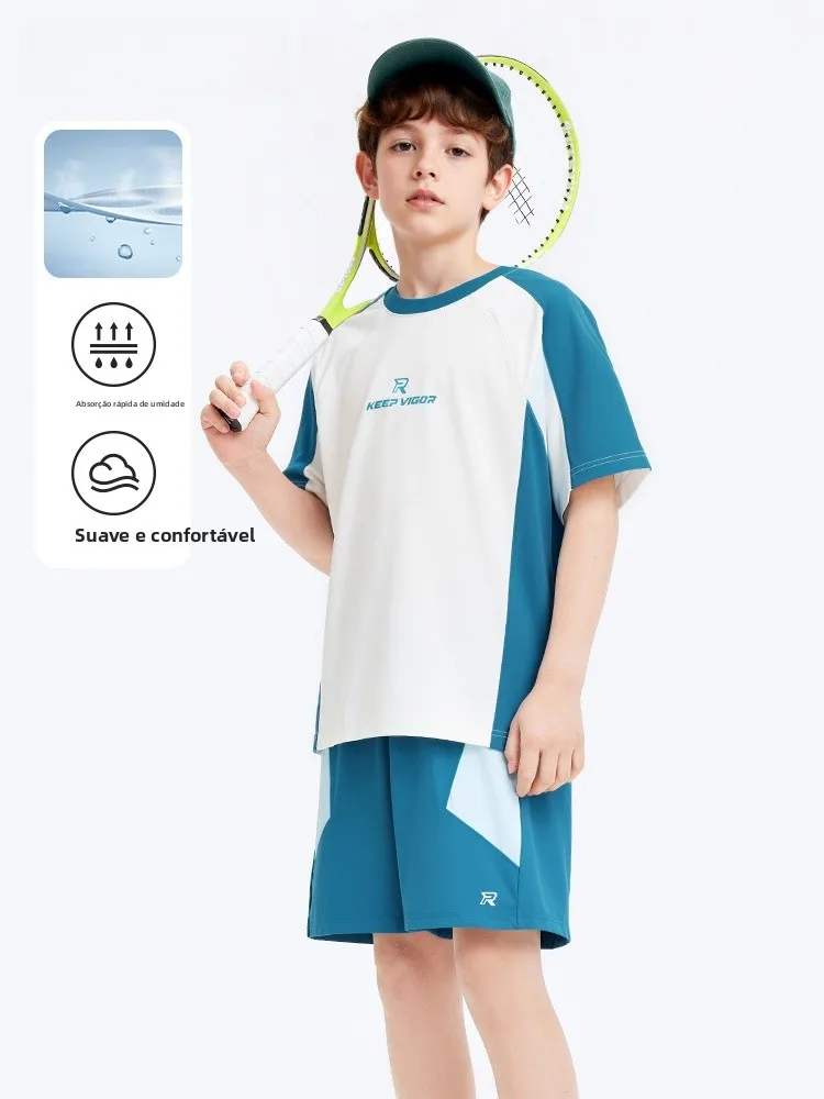 balabala-set-due-pezzi-a-maniche-corte-per-ragazzi-abbigliamento-estivo-leggero-ad-asciugatura-rapida-abbigliamento-sportivo-per-bambini-stile-casual