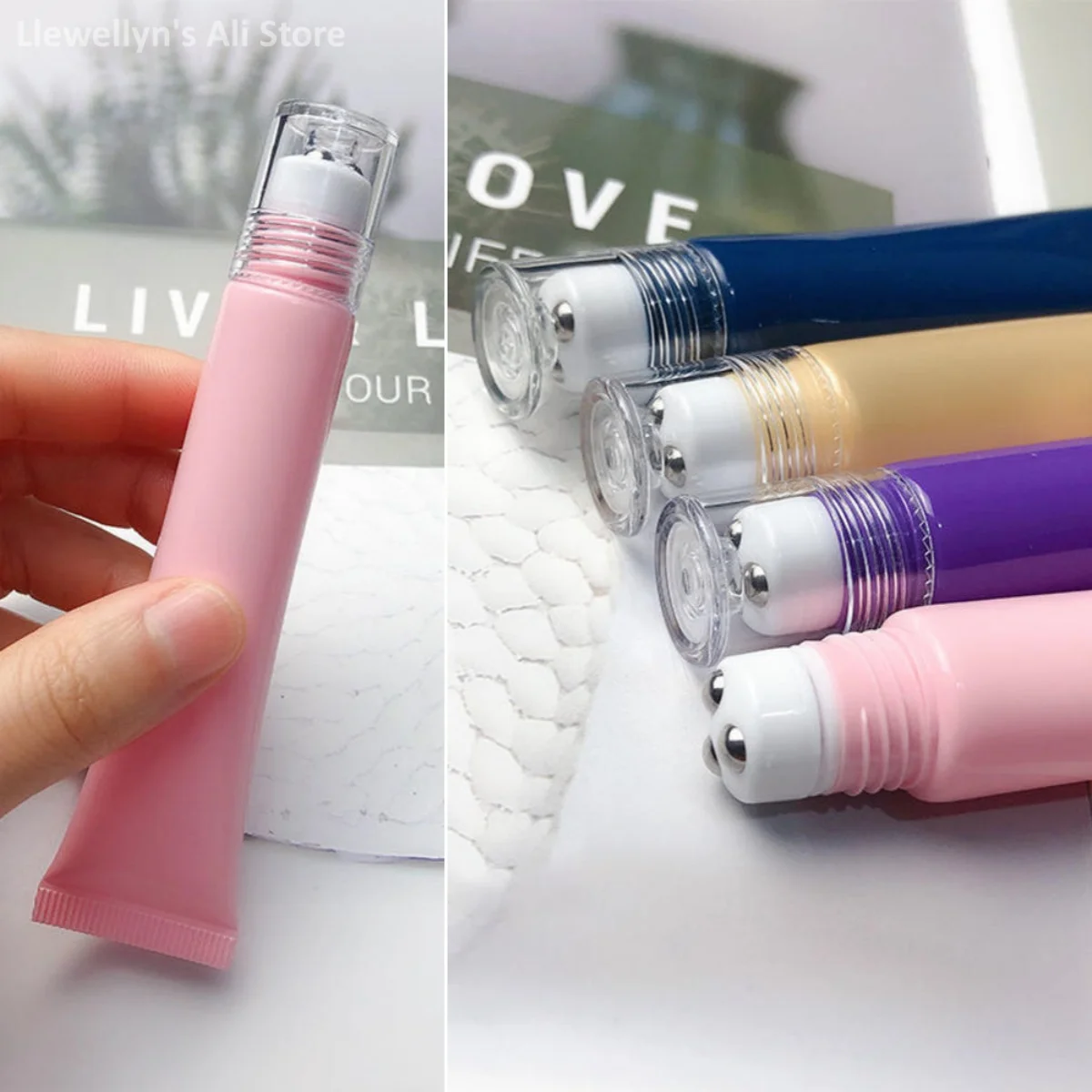 20g 3 Ball Massage Bottle Essence Face Cream Eye Gel Cream Empty Tubes Packing Dispenser Bottle Portable Travel Container