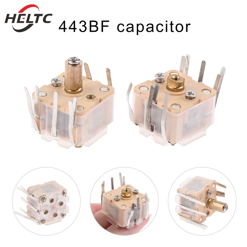 New 1Pcs Switch CBM-443BF-1AB4/088AM+FM Radio Thin Film Variable Capacitor 270P Double +20Pfm Accessories