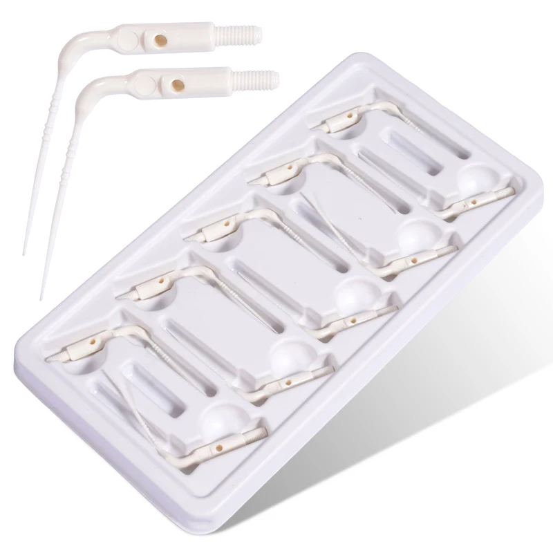 10pcs Dental Sonic Powered Irrigation Tips - For Air Scaler Handpiece & Endo Root Canal Therapy Plastic Material