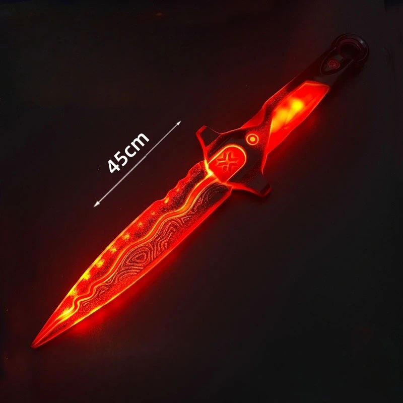 45cm/17.72in Valorant Acrylic Luminous Knife Katana Game Model Props Samurai Cosplay Party Supplies Collectible Outdoor Toy Gift