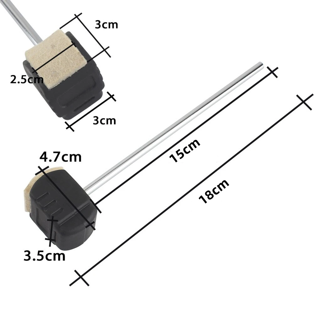

1pc Drum Pedal Hammer Bass Drum Pedal Drum Pedal Beater Felt Hammer Head Steel Handle Hot Sale Useful Brand New
