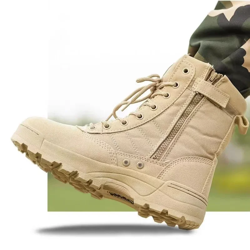 

Winter Combat Boots New Outdoor Wear-Resistant Hiking Men and Women Tactical Training Botas High Top Desert Shoes