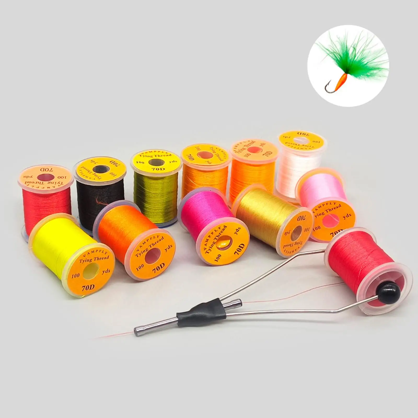 Fly Tying Thread High Strength 70D Binding Thread for Dry Wet Lure Fly Fishing Material Accessories