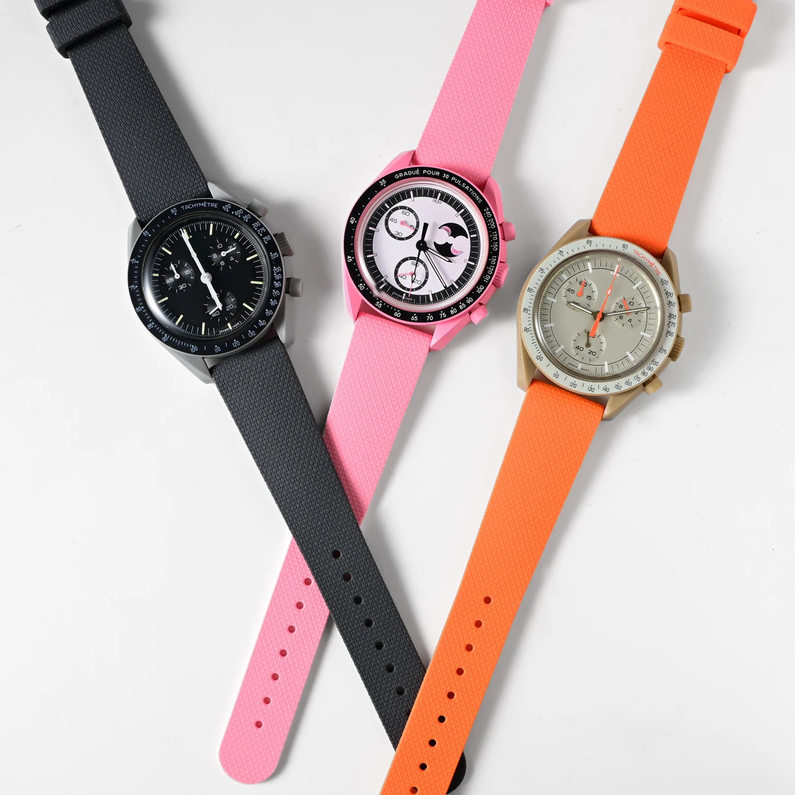 20mm Quick Release Silicone Watch Strap for Omega X Swatch Joint MoonSwatch Watchband Soft Bracelet Accessories Wristband image 4