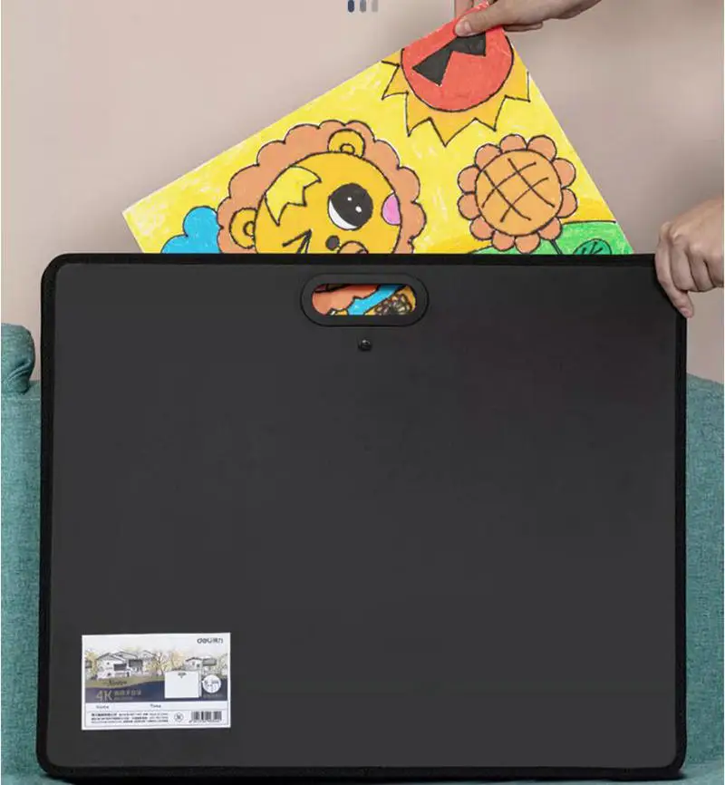 Portable Document Storage Bag A3 File Case Plastic Drawing