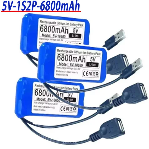 

100%New microordenador recargable de un solo Chip para lámpara LED para exteriores de litio de 5V 1s2p 6800mAh ventilador USB