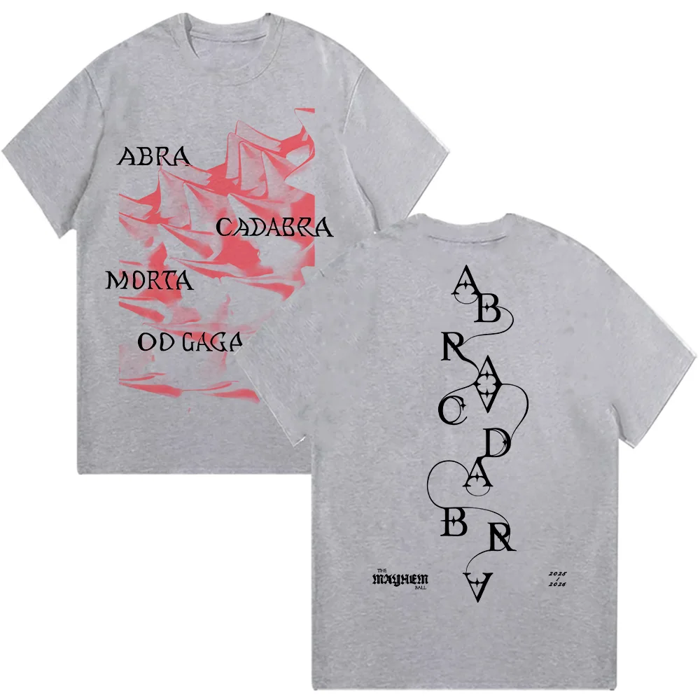 

Lady Gaga Abracadabra Hat T-Shirt Men Clothing Short Sleeve Round Neck Creative Top Women Cotton High Quality T Shirt Streetwear