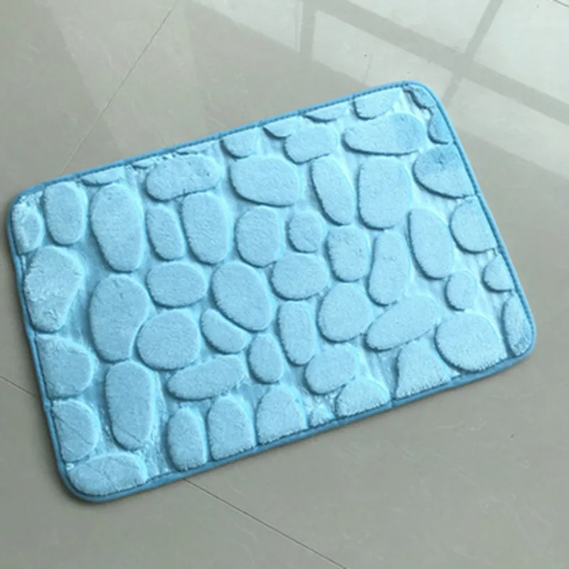 Cobblestone Embossed Bath Mat Non-slip Bathroom Carpets In Wash Basin Bathtub Side Floor Rug Shower Room Doormat Memory Foam Pad