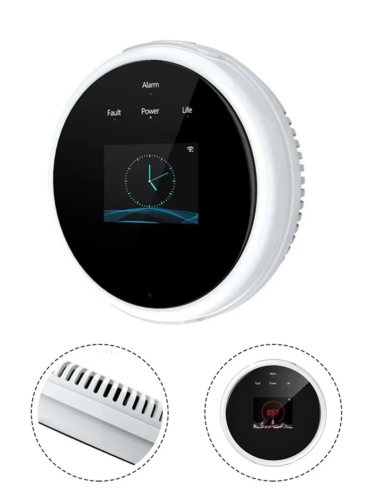 Sensor de alarma de Gas Natural, alarmas de Gas Combustible Wifi, Detector de fugas de Gas con pantalla LCD para aplicación Life