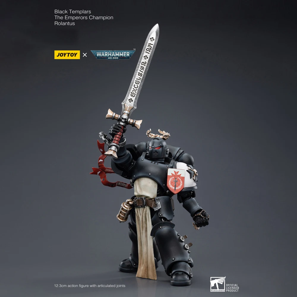 JOYTOY Dark Source Warhammer 40k Black Holy Church JT7585 Emperor Warrior Rolands Mobile Soldier 1/18 Model Handheld Toy