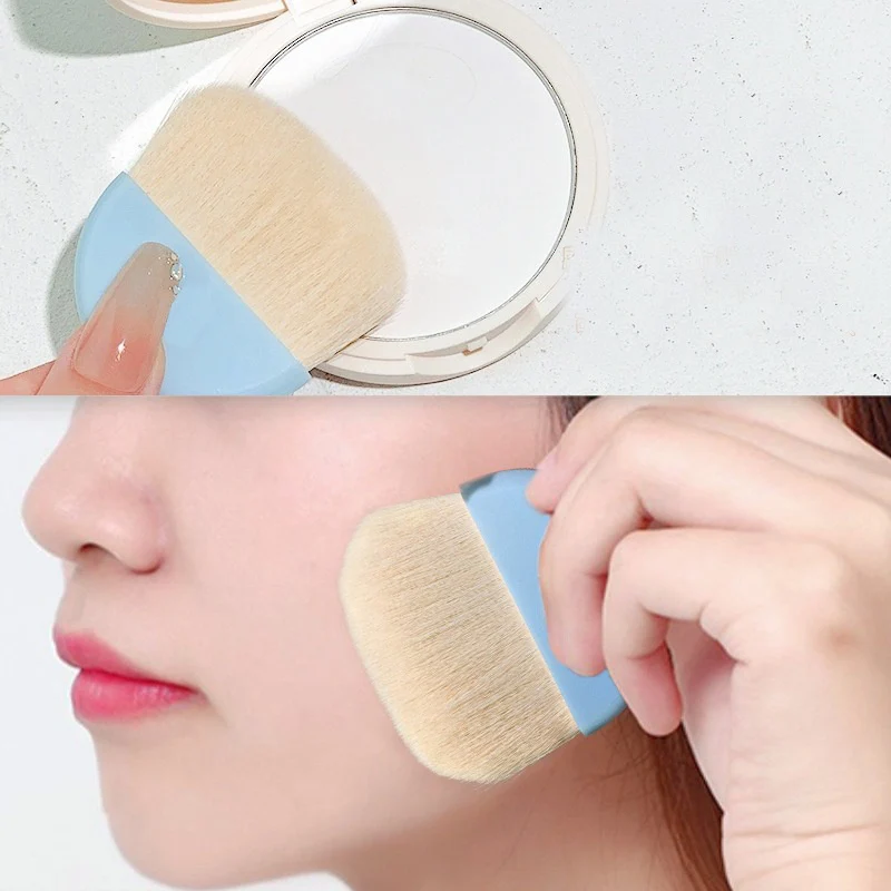 6 pçs mini pincéis de maquiagem conjunto com caixa portátil cosméticos pó fundação blush mistura corretivo compõem pincéis ferramenta de maquiagem