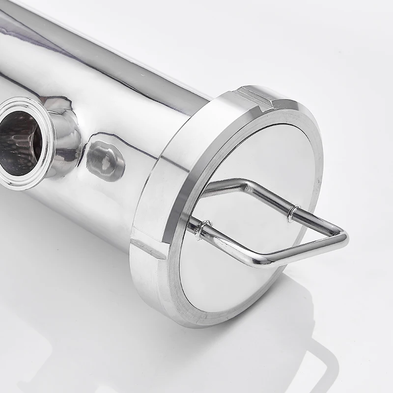 Stainless steel clamp type quick loading angle filter movable type angle filter clamp pipe double filter
