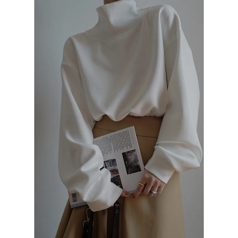 Sudaderas para mujer, ropa Vintage, empalme, forro relajado, estilos, estilo coreano, cuello redondo, mujeres adultas, algodón Premium, todos los días