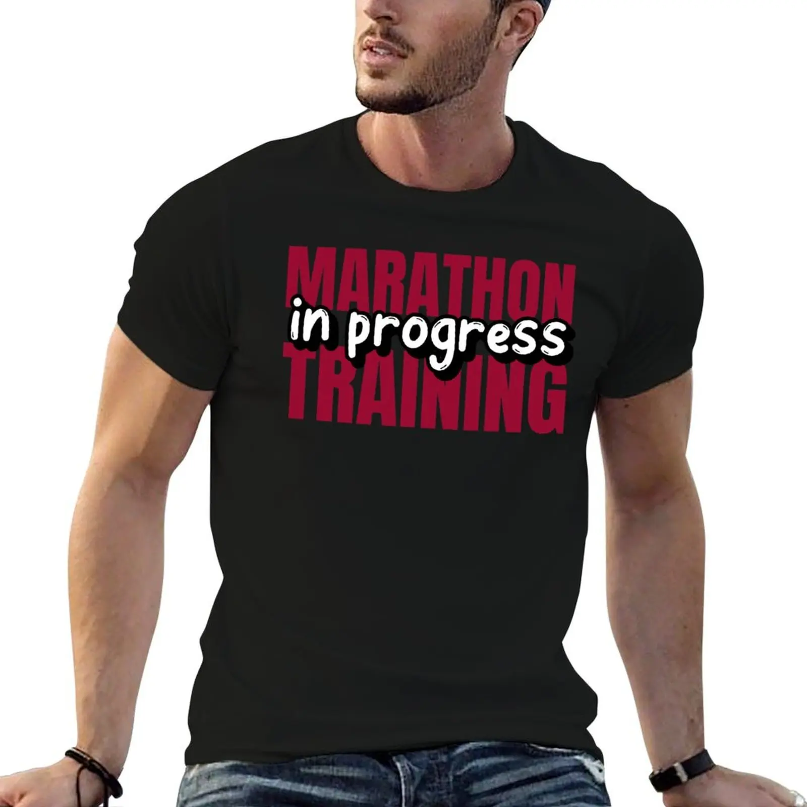 

Marathon Training In Progress T-Shirt plus size clothes blacks mens tall t shirts