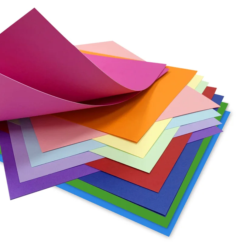 180gsm Color Hard Cardboard A4 Copy Paper Crafting Decoration Paper 10 Different Colors for DIY Art Craft Kraft Paper