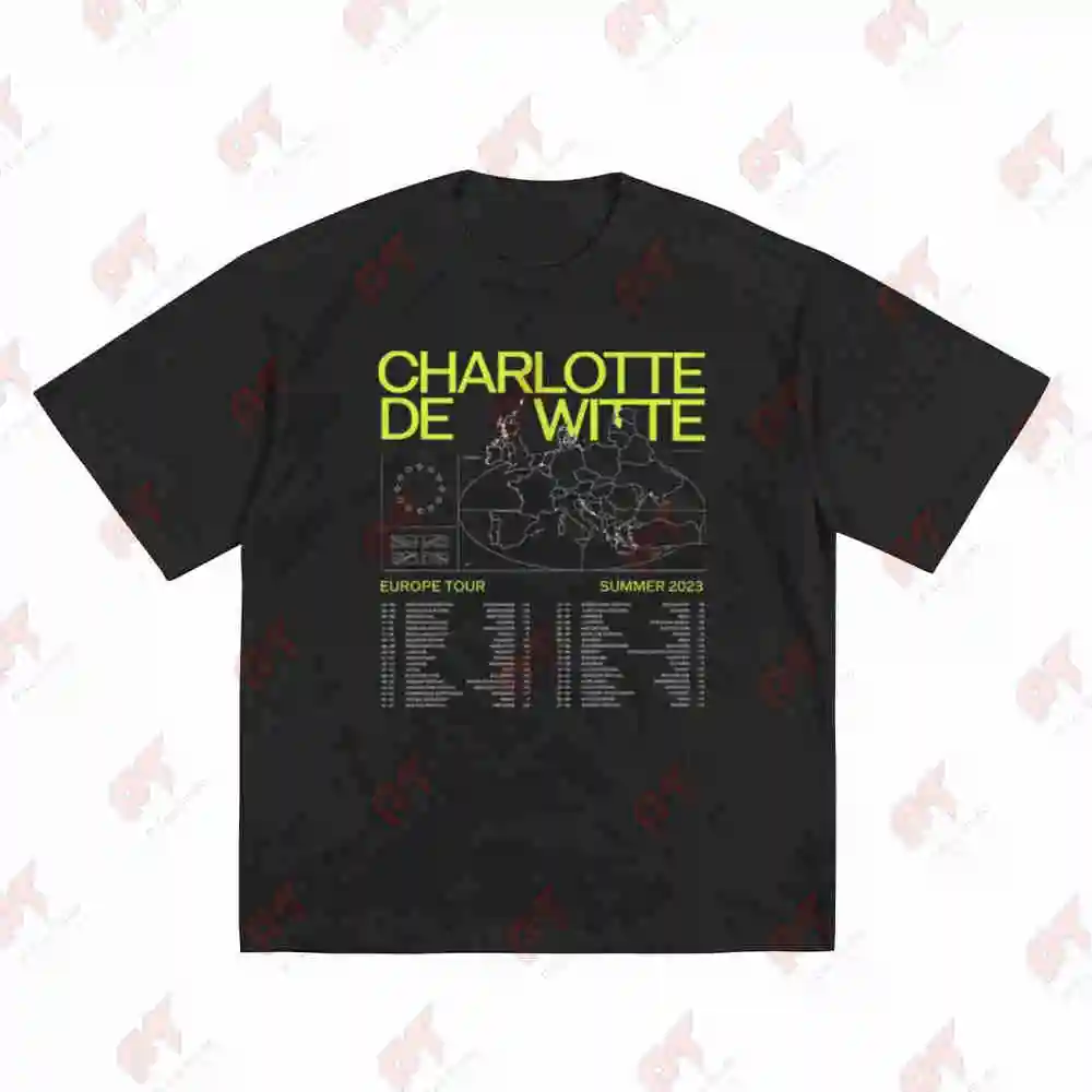 Charlotte De Witte 2023 Summer Tour Anime DJ Stage Short Sleeve Tee 100% Cotton T-Shirt