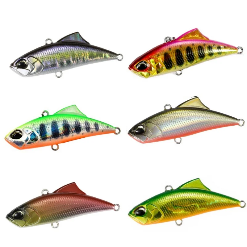 

6Pcs Fishing Lure Japanese Spearhead VIB 5.3G 45MM Luya Bait Noise Version of The Beak Green Slightly Red-tailed Fishing Bait