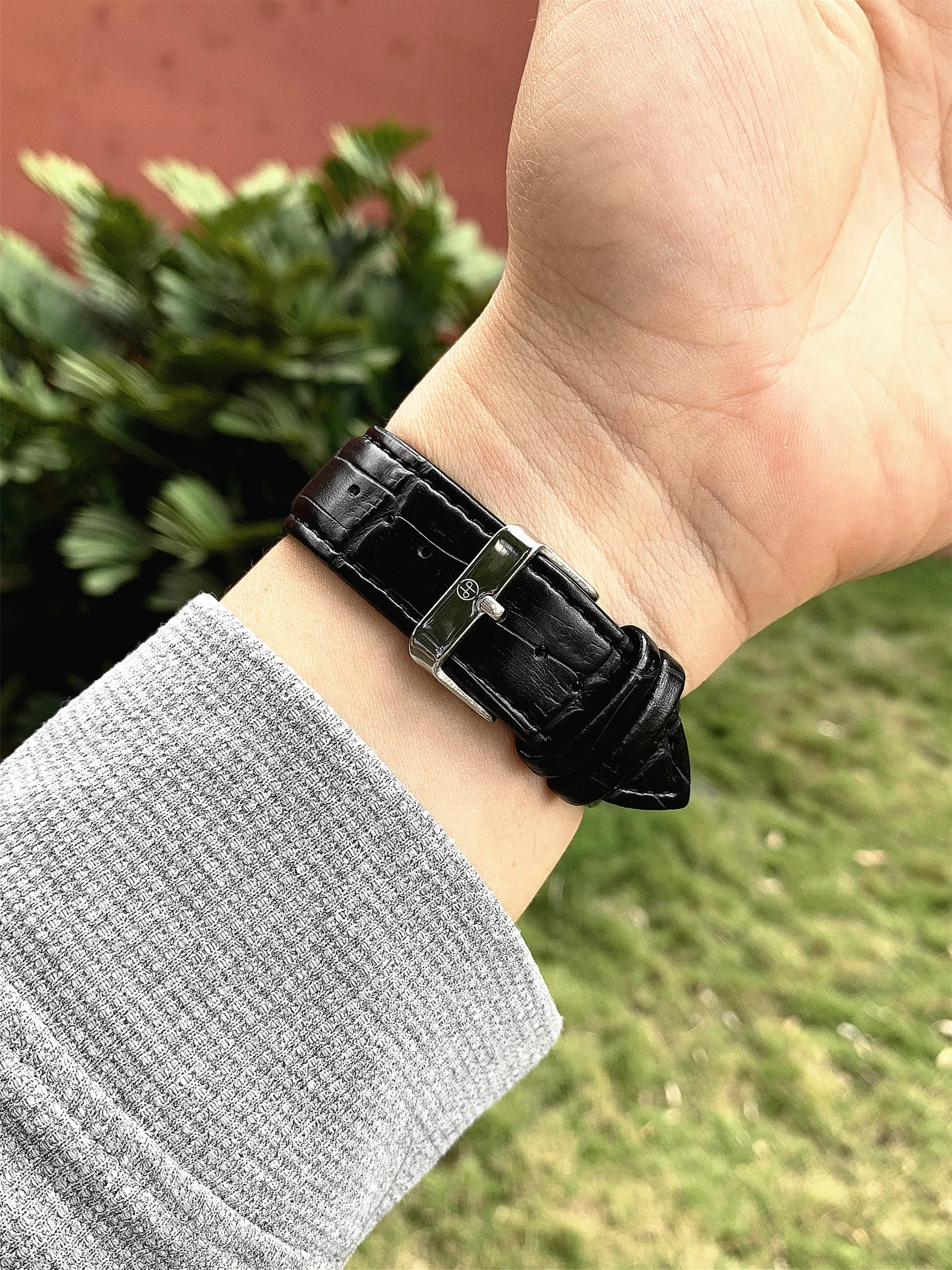 PABLO RAEZ Rectangle High Quality Casual Man Watch Blue Hands Date Black Leather Steel Luxury Original Style Women Wristwatches - Image 6