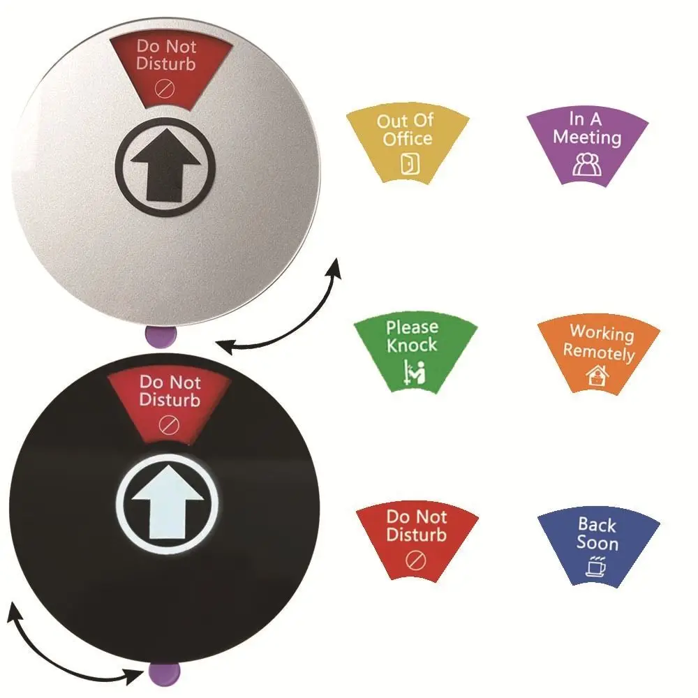 Acrylic Office Door Status Sign Do Not Disturb Fast Switching Privacy Indicator 6 Statues Acrylic Slider Office