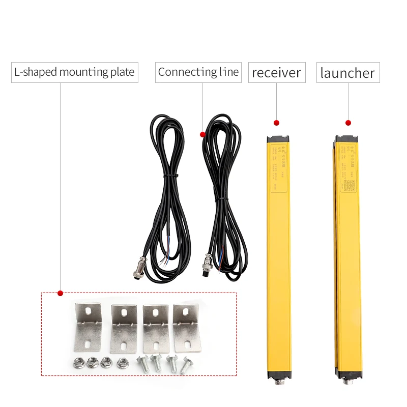 TAIHE THS rejilla de seguridad, protector fotoeléctrico para cortina de luz, detector de radiación infrarroja, sensor protector de mano