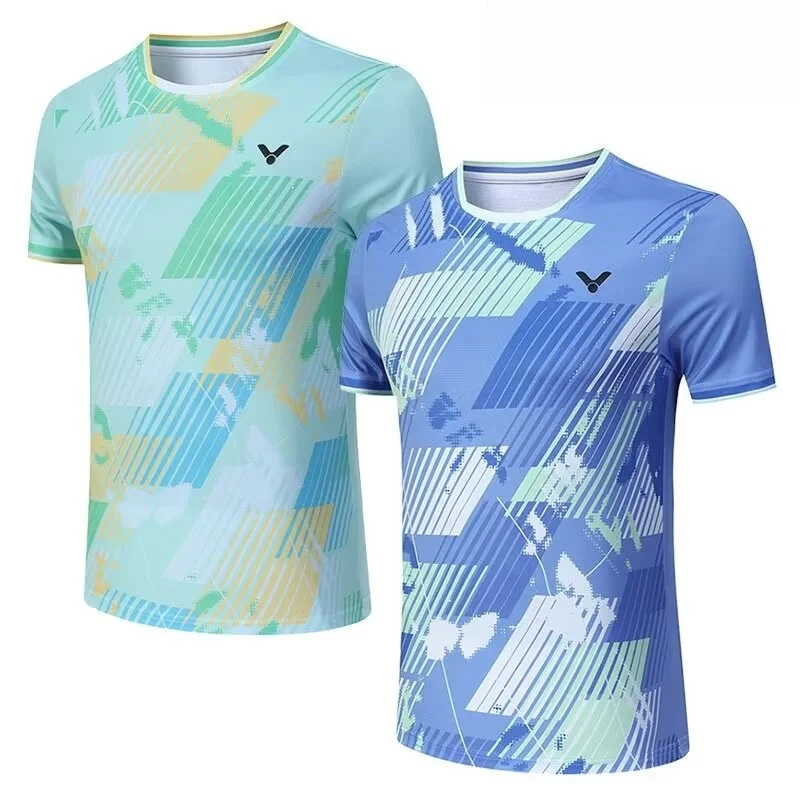 صيف جديد للنصر الريشة الملابس الرياضية قصيرة الأكمام تي شيرت مريح للتنفس ماصة للعرق دائم كول الأعلى #2