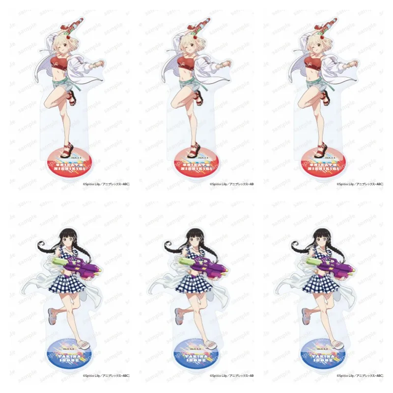 Japan Hot Anime Lycoris Recoil Figures Nishikigi Chisato Takina Inoue Cosplay Acrylic Stand Model Plate Desk Decor Standing Sign