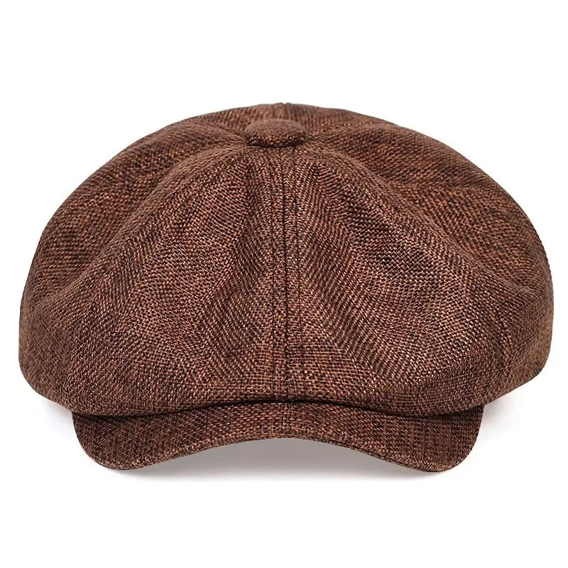 Newsboy Cap for Men Vintage Outfit Cabbage Cap Daily Casual Wear Short Brim Beret City Walk British Style Party Baker Boy Cap