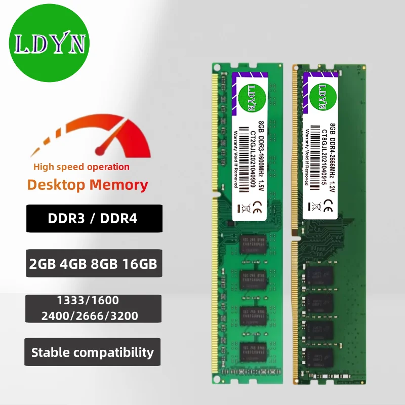 DDR3 DDR4 2G 4GB 8GB 16GB PC3 1333 1600 2133 PC4 2400 2666 3200 DIMM Memory Desktop Memoria RAM 4GB DDR4 DDR3 RAM 8GB