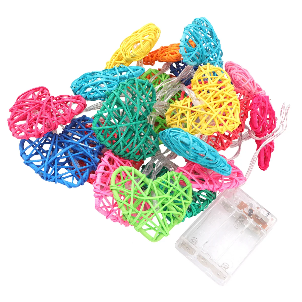 Guirnalda de luces Led en forma de corazón de 2,5 M para fiesta, boda, cumpleaños, decoración, escenario, fondo, fotografía, decoración del hogar y Hotel