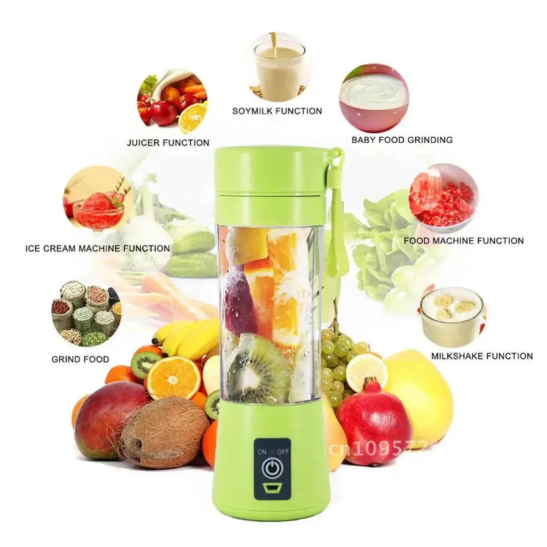 Juice Juicer Blender, USB Travel Portable Cup Baby Food Mixing Rechar with Blades Updated with Motor Machince 4000mAh 6 Powerful