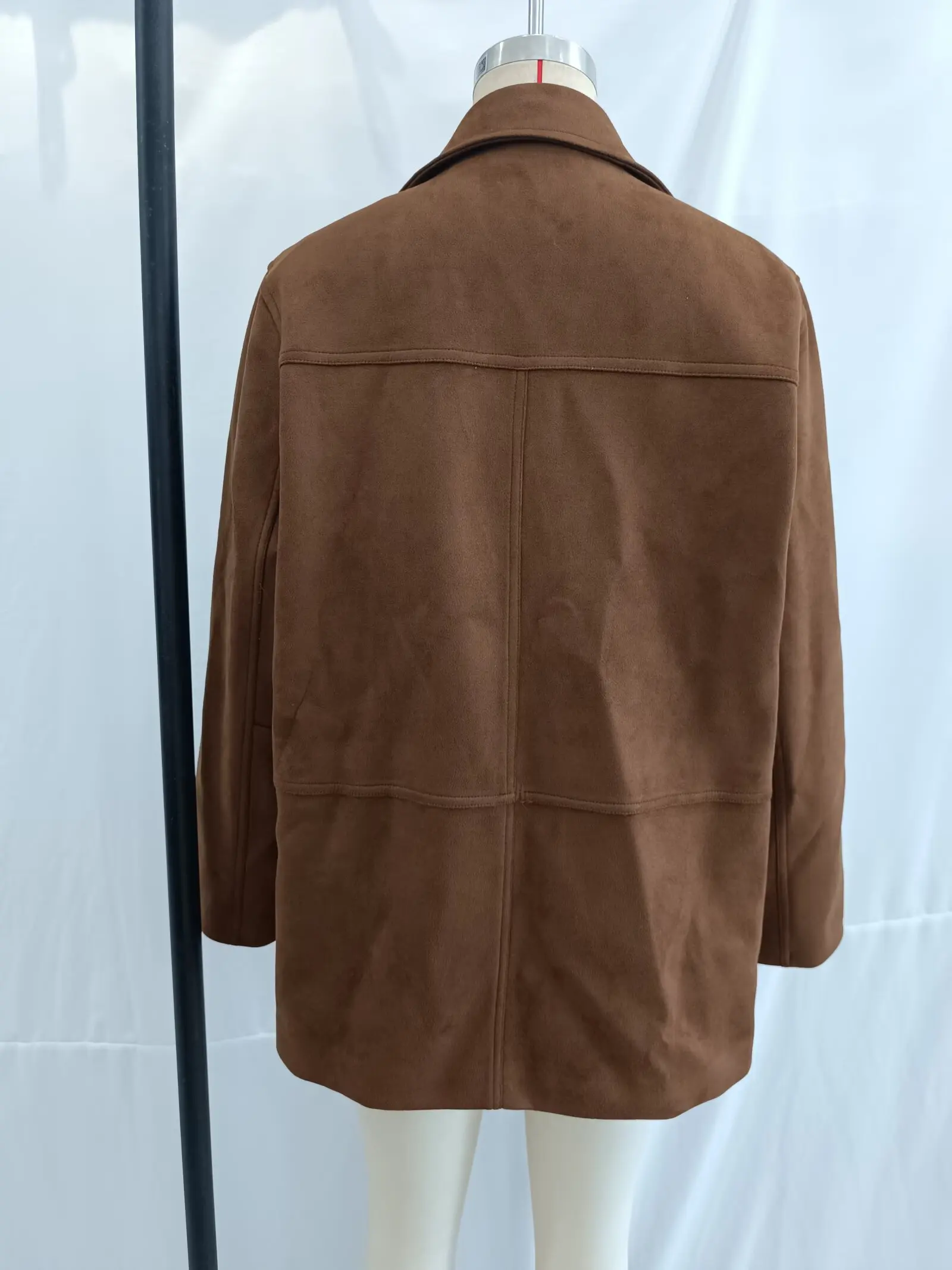 KONDALA Vintage Solido Elegante Donna Blazer Tessuto Scamosciato 2025 Autunno Office Lady Monopetto Chic Streetwear Capispalla Femminile