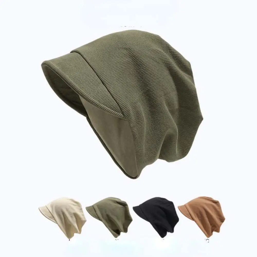 

Chemo Cap Solid Color Beanie Hat Ear Protection Keep Warm Slouchy Baggy Caps Casual Thicken Skull Cap Unisex
