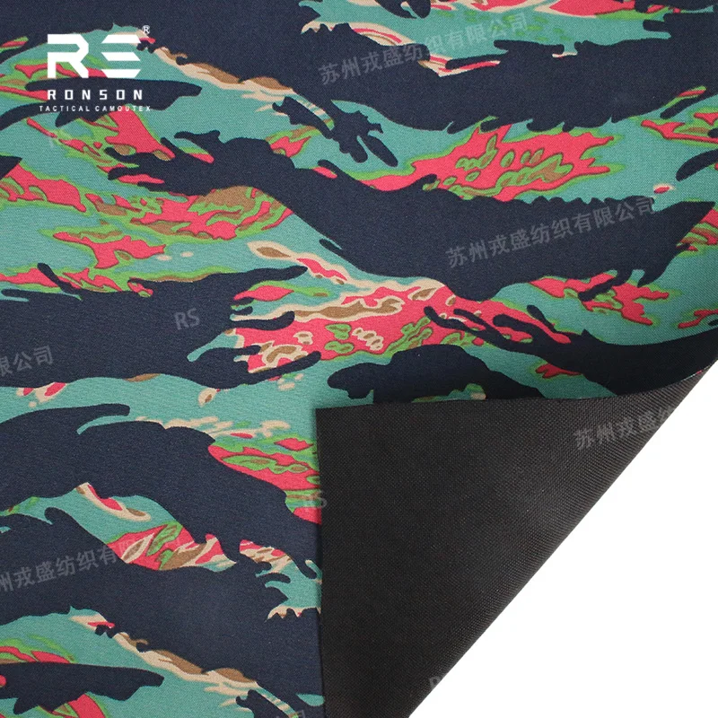MIAMI Tiger Stripe Camouflage 500D+1000D Laminated Nylon Cordura Squadron Fabric Tactical Vest Laser Cut Molle System Durable