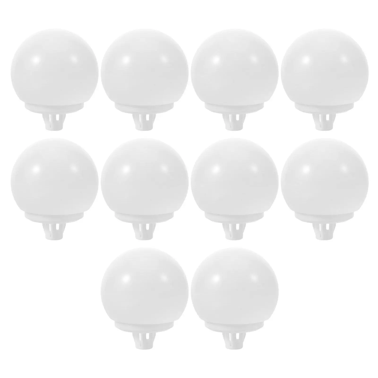 

10 шт. прозрачных полусферических плафонов для LED-светильников, 50 мм, для зеркал для макияжа, ванных комнат и гардеробных