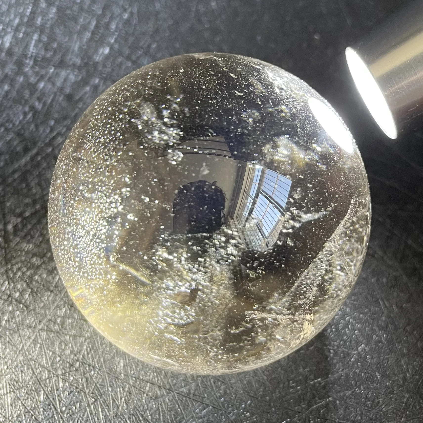 235g Natural Stone Smoky Quartz Crystal Ball Rainbow Sphere Polished Rock Reiki Healing L187