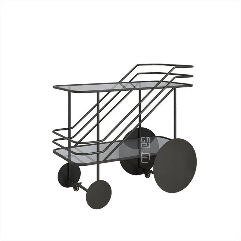 Mobile tea cart, internet celebrity storage rack, home floor snack storage cart