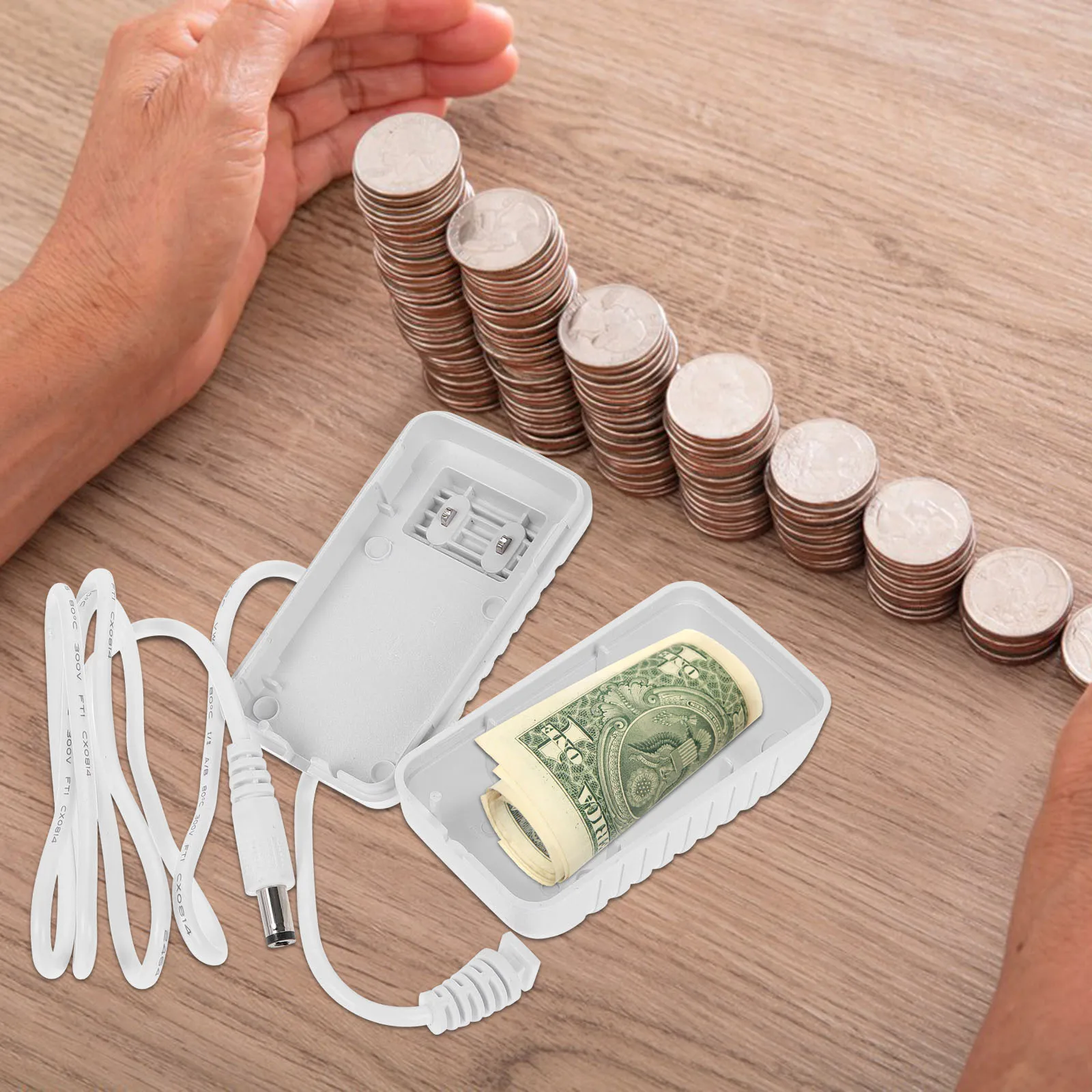 Simulated Charging Plug Money Storage Hidden Compartment Box Realistic Design Safe Cover Spacious Storage Containers Private