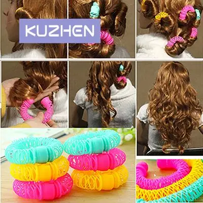 Fashion 3-8pcs Magic Hair Curler Spiral Curls Roller Donuts Curl Hair Styling Tool hair accessories