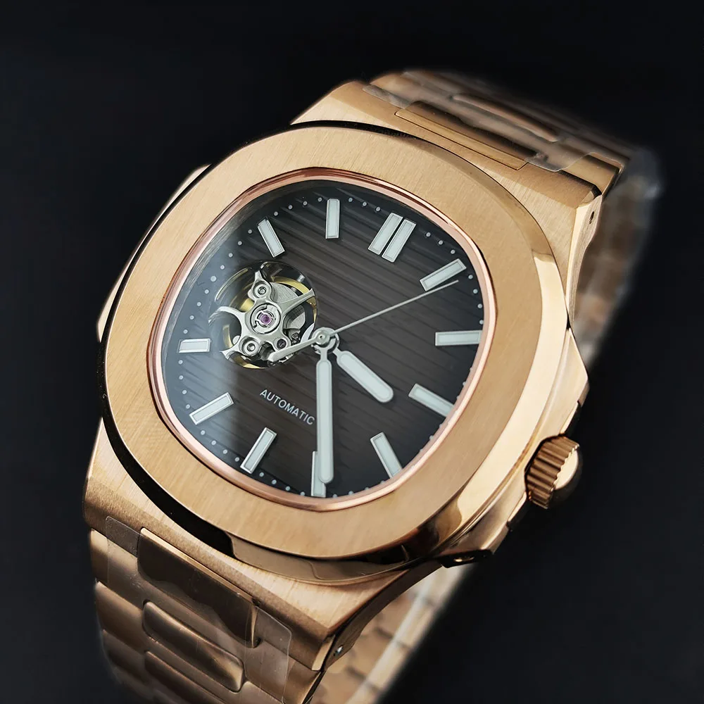 2026 New NH38 Watch Hollowed out Men's Automatic Watch Sapphire Glass Customized Logo Stainless Steel Watch NH38 Movement Watch