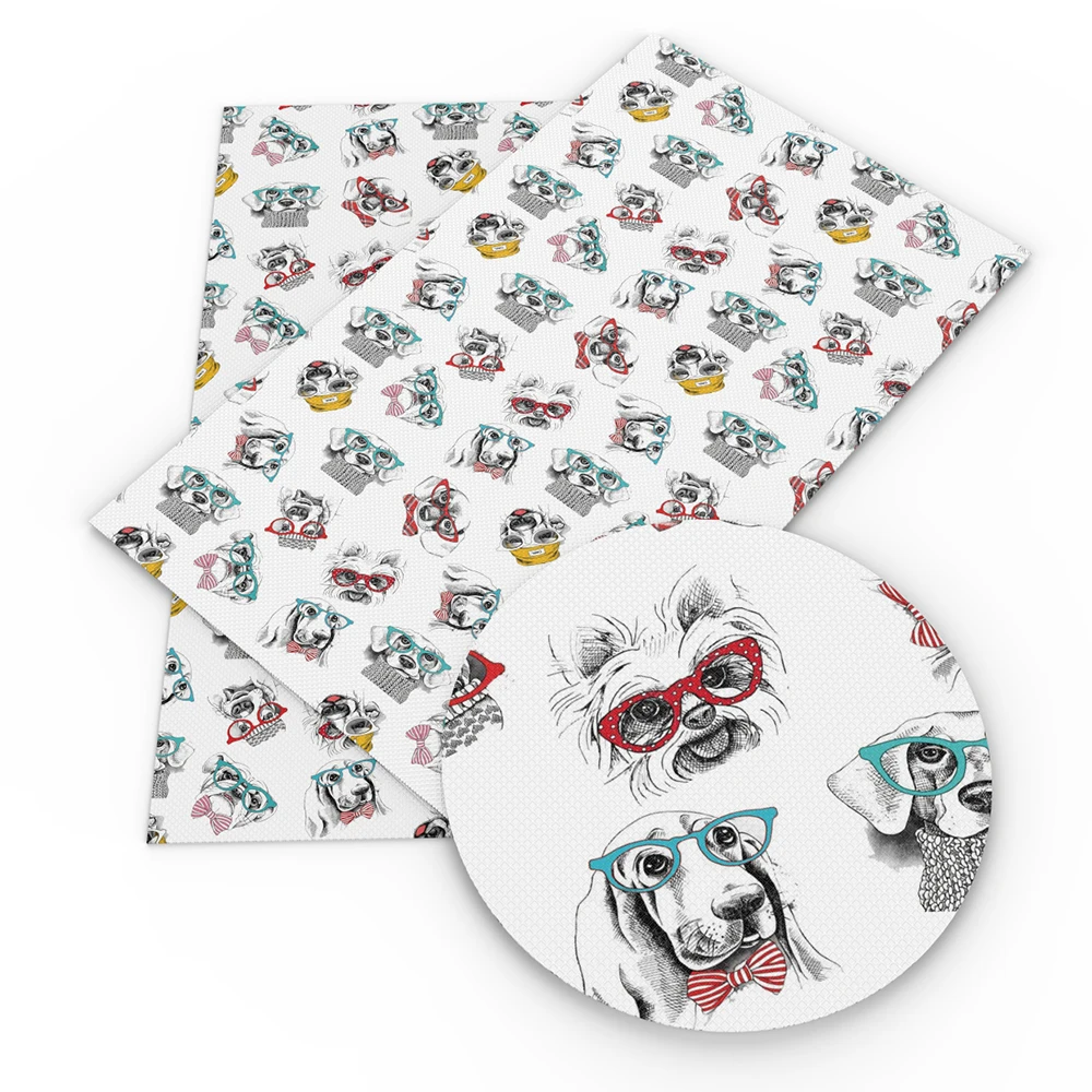 Cute Animals Dogs Printed Polyester Pure Cotton Material By the Meter Patchwork Tissue Sewing Quilting Fabrics Needlework