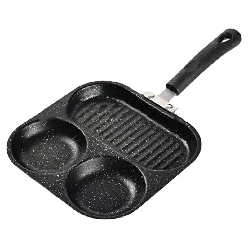 

ABFI Three-In-One Breakfast Thick Frying Pan For Home Use, Frying Eggs, Flat-Bottomed Frying Pan, Steak Eggs